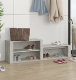 VidaXL Schoenenkast 150x35x45 cm bewerkt hout betongrijs