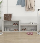 VidaXL Schoenenkast 150x35x45 cm bewerkt hout betongrijs
