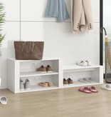 VidaXL Schoenenkast 150x35x45 cm bewerkt hout hoogglans wit