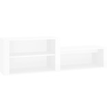 VidaXL Schoenenkast 150x35x45 cm bewerkt hout hoogglans wit