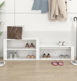 VidaXL Schoenenkast 150x35x45 cm bewerkt hout hoogglans wit