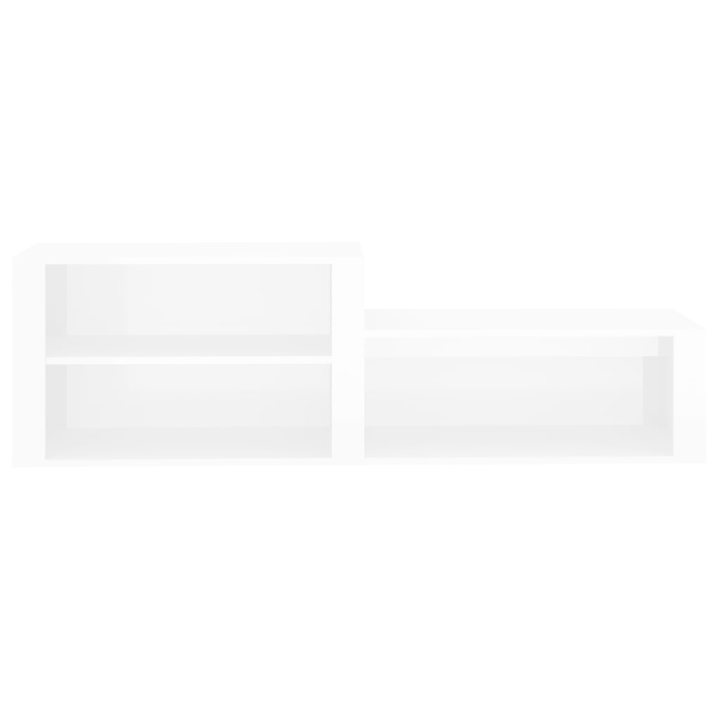 VidaXL Schoenenkast 150x35x45 cm bewerkt hout hoogglans wit