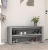 VidaXL Schoenenrek 100x35x45 cm bewerkt hout betongrijs