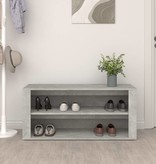 VidaXL Schoenenrek 100x35x45 cm bewerkt hout betongrijs