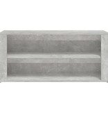 VidaXL Schoenenrek 100x35x45 cm bewerkt hout betongrijs