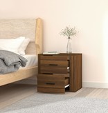 VidaXL Nachtkastje wandgemonteerd 50x36x47 cm bruineikenkleurig