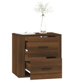 VidaXL Nachtkastje wandgemonteerd 50x36x47 cm bruineikenkleurig
