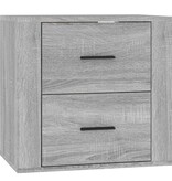 VidaXL Nachtkastje wandgemonteerd 50x36x47 cm grijs sonoma eikenkleur