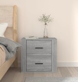 VidaXL Nachtkastje wandgemonteerd 50x36x47 cm grijs sonoma eikenkleur