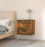VidaXL Nachtkastje wandgemonteerd 50x36x47 cm gerookt eikenkleurig
