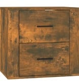 VidaXL Nachtkastje wandgemonteerd 50x36x47 cm gerookt eikenkleurig