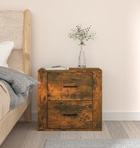 VidaXL Nachtkastje wandgemonteerd 50x36x47 cm gerookt eikenkleurig