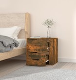 VidaXL Nachtkastje wandgemonteerd 50x36x47 cm gerookt eikenkleurig