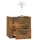 VidaXL Nachtkastje wandgemonteerd 50x36x47 cm gerookt eikenkleurig