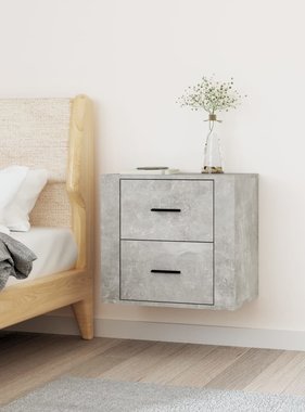 VidaXL Nachtkastje wandgemonteerd 50x36x47 cm betongrijs