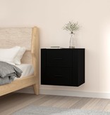 VidaXL Nachtkastje wandgemonteerd 50x36x47 cm zwart
