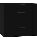 VidaXL Nachtkastje wandgemonteerd 50x36x47 cm zwart