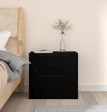 VidaXL Nachtkastje wandgemonteerd 50x36x47 cm zwart