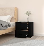 VidaXL Nachtkastje wandgemonteerd 50x36x47 cm zwart