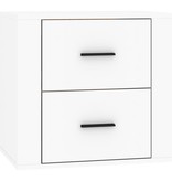 VidaXL Nachtkastje wandgemonteerd 50x36x47 cm wit