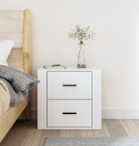 VidaXL Nachtkastje wandgemonteerd 50x36x47 cm wit