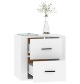 VidaXL Nachtkastje wandgemonteerd 50x36x47 cm wit