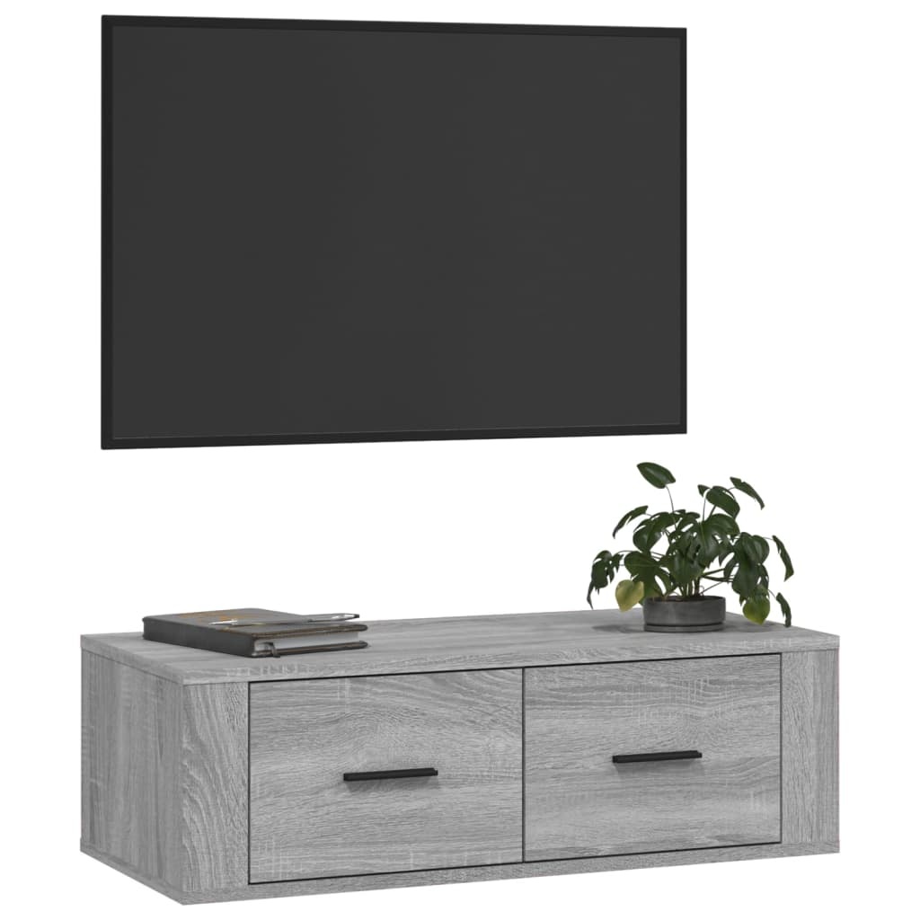 VidaXL Tv-hangmeubel 80x36x25 cm bewerkt hout grijs sonoma eikenkleur