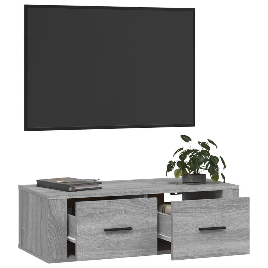 VidaXL Tv-hangmeubel 80x36x25 cm bewerkt hout grijs sonoma eikenkleur