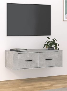 VidaXL Tv-hangmeubel 80x36x25 cm bewerkt hout betongrijs