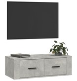 VidaXL Tv-hangmeubel 80x36x25 cm bewerkt hout betongrijs