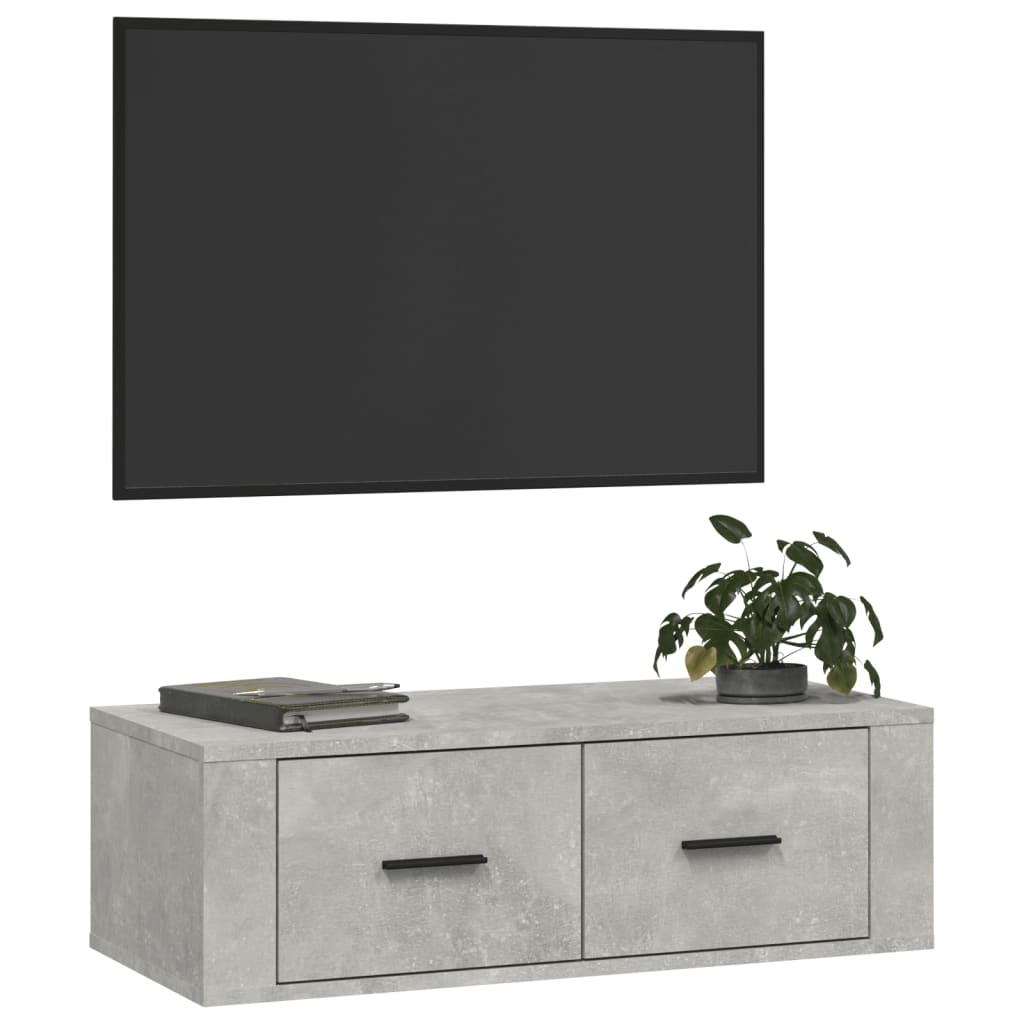 VidaXL Tv-hangmeubel 80x36x25 cm bewerkt hout betongrijs