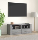 VidaXL Tv-meubel 100x35x40 cm bewerkt hout grijs sonoma eikenkleurig