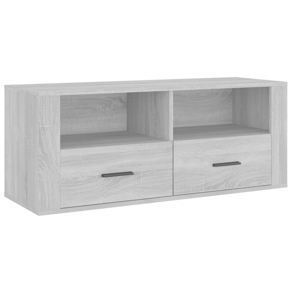 VidaXL Tv-meubel 100x35x40 cm bewerkt hout grijs sonoma eikenkleurig