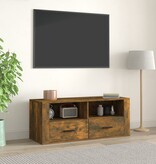 VidaXL Tv-meubel 100x35x40 cm bewerkt hout gerookt eikenkleurig
