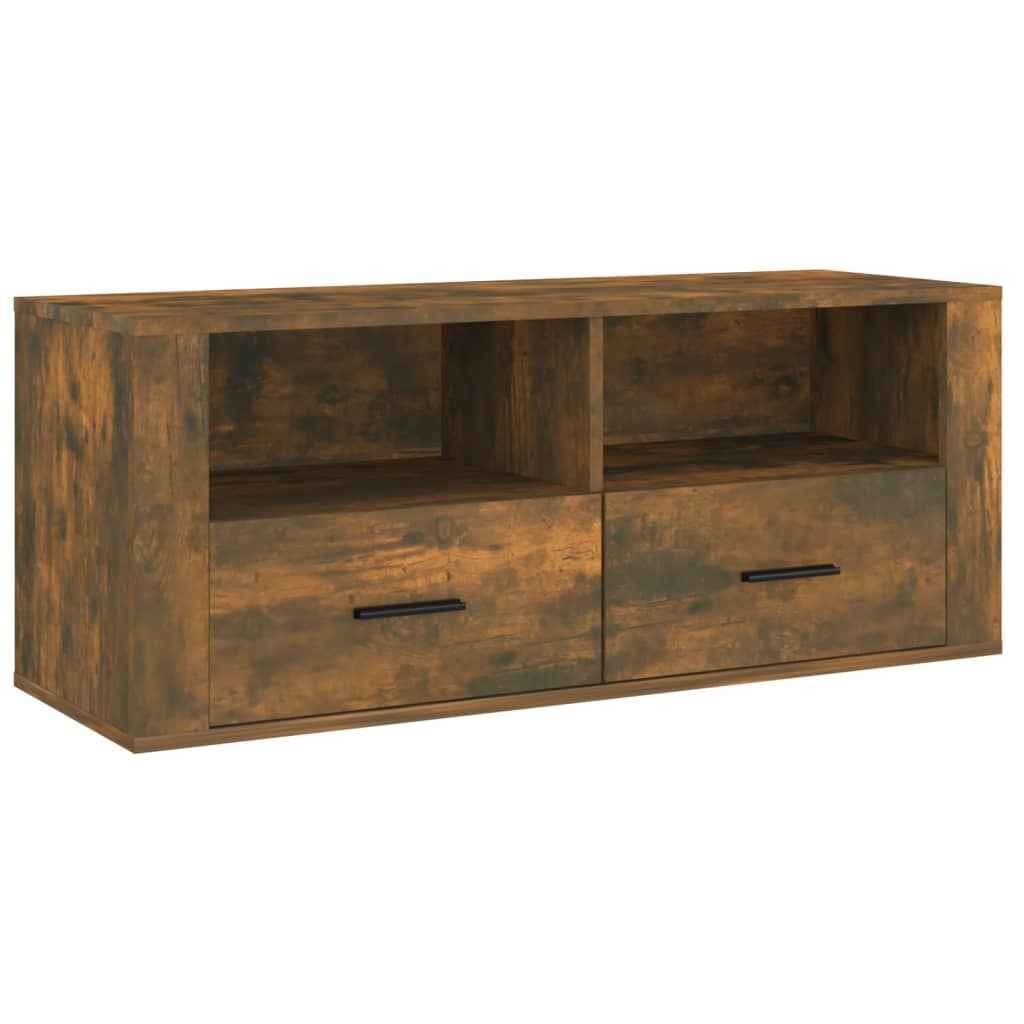 VidaXL Tv-meubel 100x35x40 cm bewerkt hout gerookt eikenkleurig