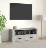 VidaXL Tv-meubel 100x35x40 cm bewerkt hout betongrijs
