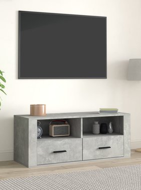 VidaXL Tv-meubel 100x35x40 cm bewerkt hout betongrijs