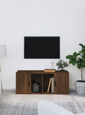 VidaXL Tv-meubel 100x35x40 cm bewerkt hout bruineikenkleurig