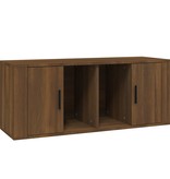 VidaXL Tv-meubel 100x35x40 cm bewerkt hout bruineikenkleurig