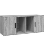 VidaXL Tv-meubel 100x35x40 cm bewerkt hout grijs sonoma eikenkleurig