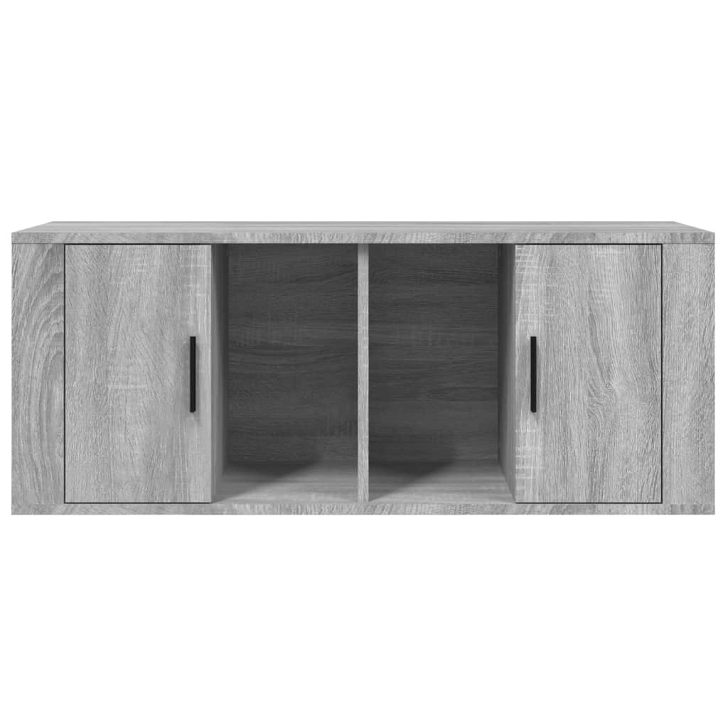VidaXL Tv-meubel 100x35x40 cm bewerkt hout grijs sonoma eikenkleurig
