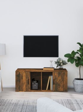 VidaXL Tv-meubel 100x35x40 cm bewerkt hout gerookt eikenkleurig