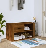 VidaXL Schoenenkast 80x35x45 cm bewerkt hout bruineikenkleurig