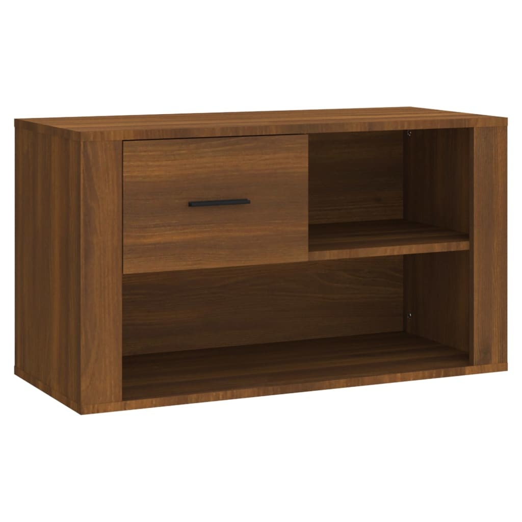 VidaXL Schoenenkast 80x35x45 cm bewerkt hout bruineikenkleurig