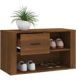 VidaXL Schoenenkast 80x35x45 cm bewerkt hout bruineikenkleurig