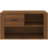 VidaXL Schoenenkast 80x35x45 cm bewerkt hout bruineikenkleurig