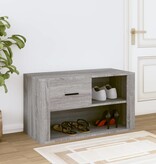 VidaXL Schoenenkast 80x35x45 cm bewerkt hout grijs sonoma