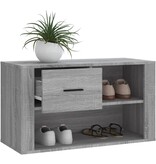 VidaXL Schoenenkast 80x35x45 cm bewerkt hout grijs sonoma