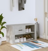 VidaXL Schoenenkast 80x35x45 cm bewerkt hout betongrijs