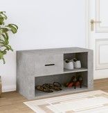 VidaXL Schoenenkast 80x35x45 cm bewerkt hout betongrijs